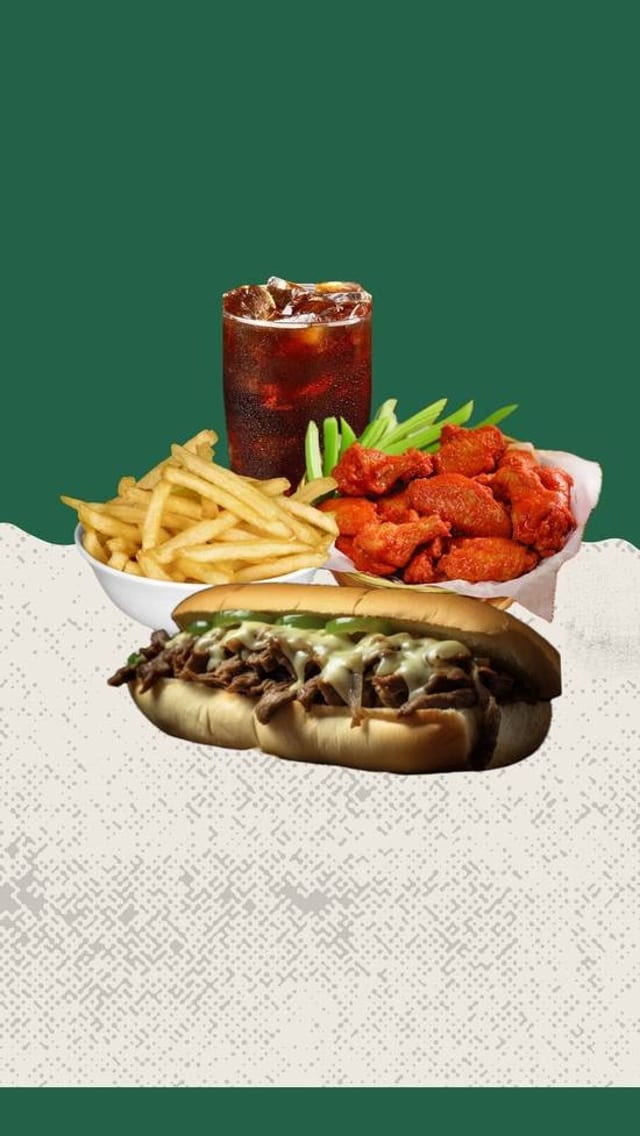 Philly Steak and Wings Combo.
